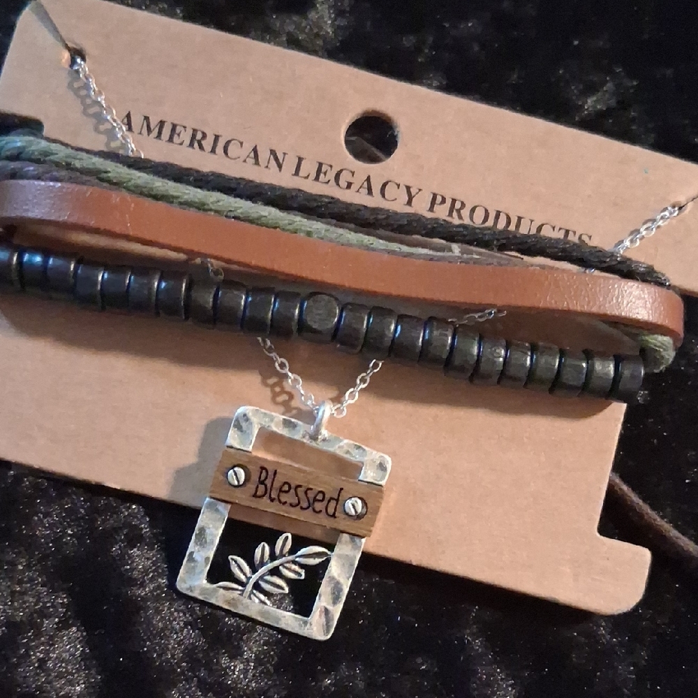 American Legacy Blessed Necklace and Bracelet Set
